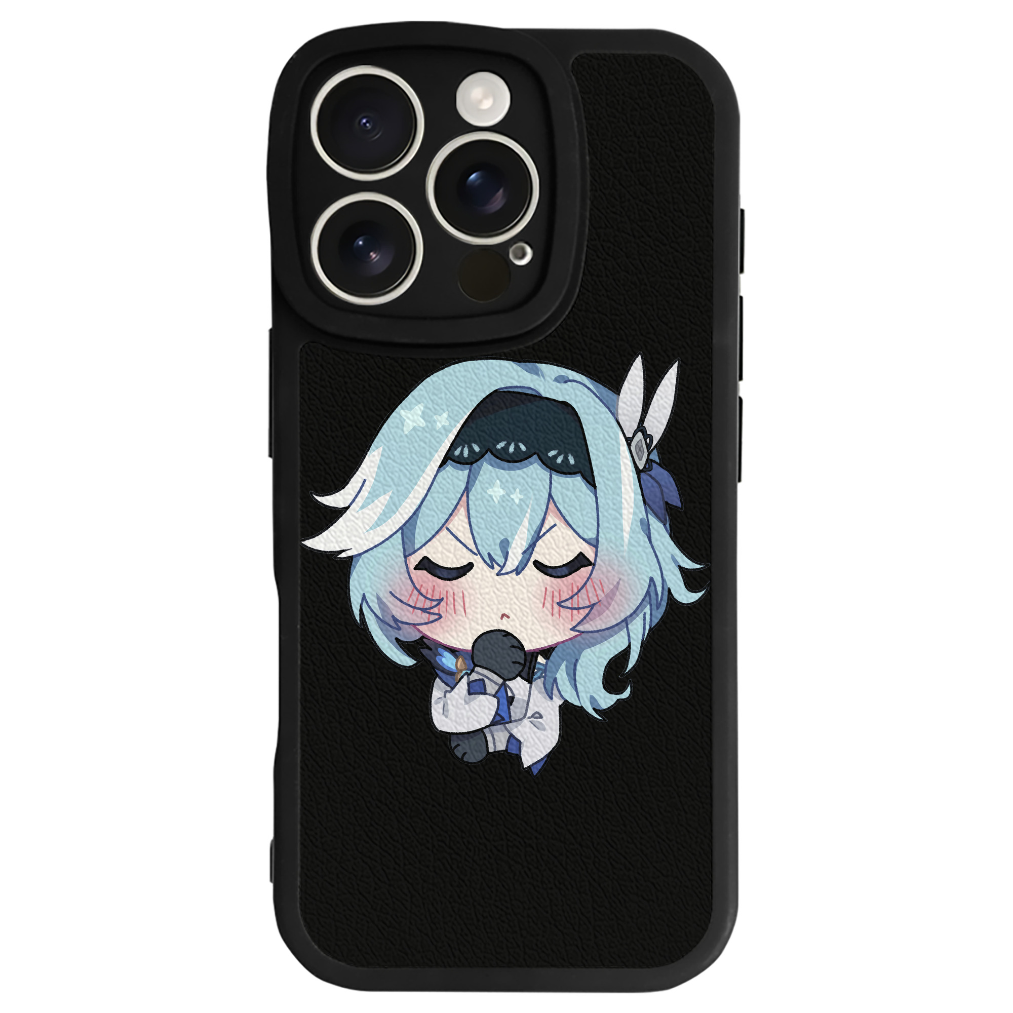 げんし神 优菈 ゆうら genshin Yūra 【iPhone 16シリーズ対応】シリコンスマホケース（レザー調） 材質：シリコン